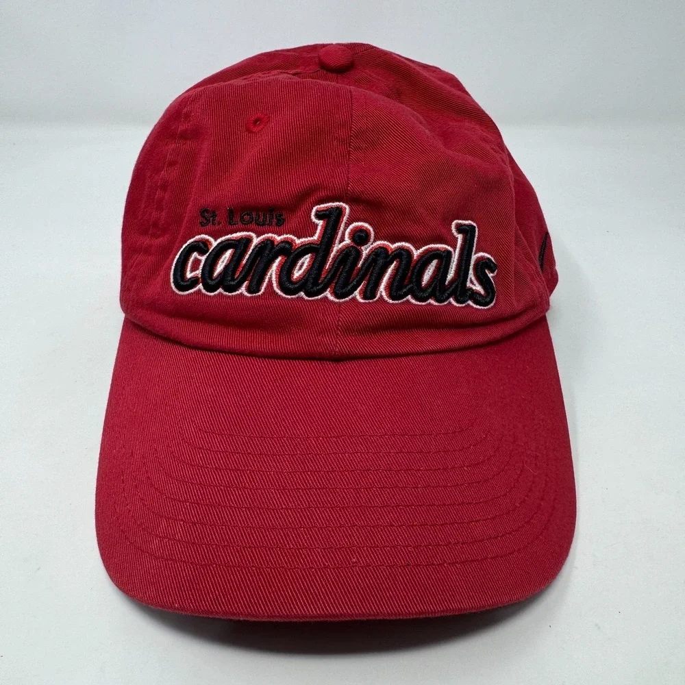 Vintage St Louis Cardinals MLB Nike Team Hat Cap Red Adjustable Strap Back